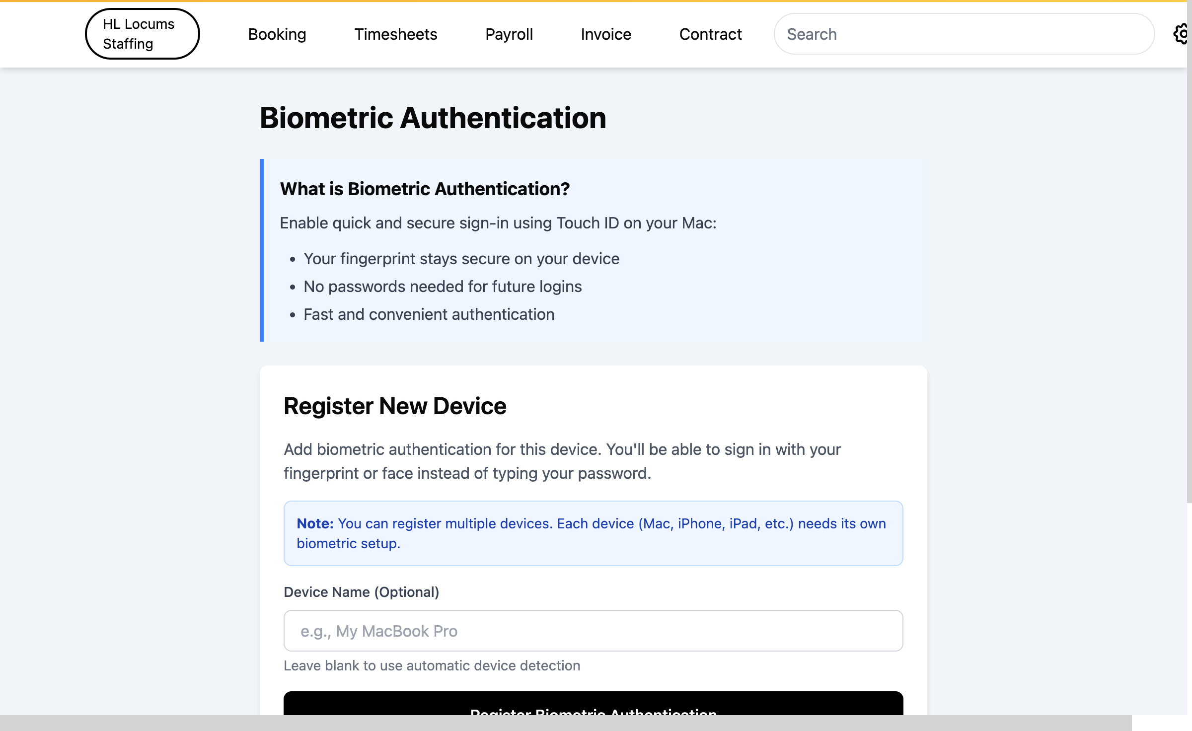 Screenshot: the Passkeys section with the "+ Add Passkey" button highlighted.